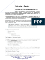P S Consulting Literature Review A Basic