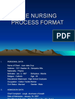 The Nursing Process Format