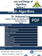 Graph Algorithms: Analysis and Design of Algorithms