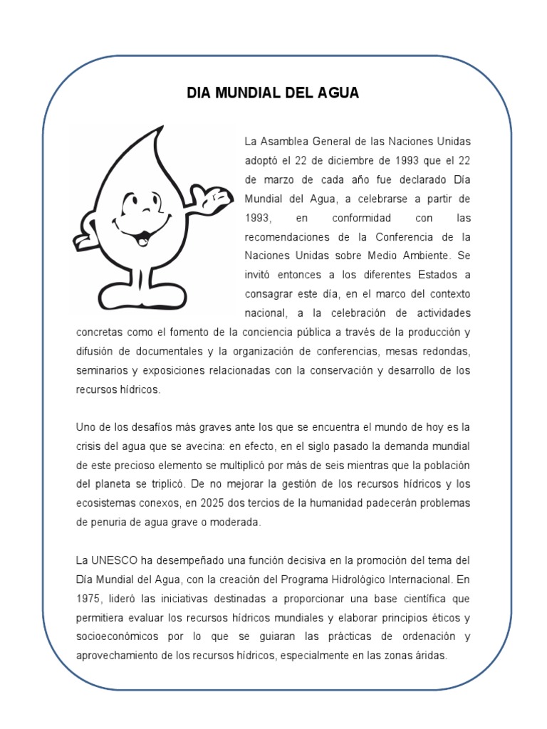 Día Mundial del Agua: 22 de marzo | PDF