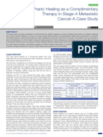 Pranic Healing As A Complimentary Therapy in Stage-4 Metastatic Cancer-A Case Study