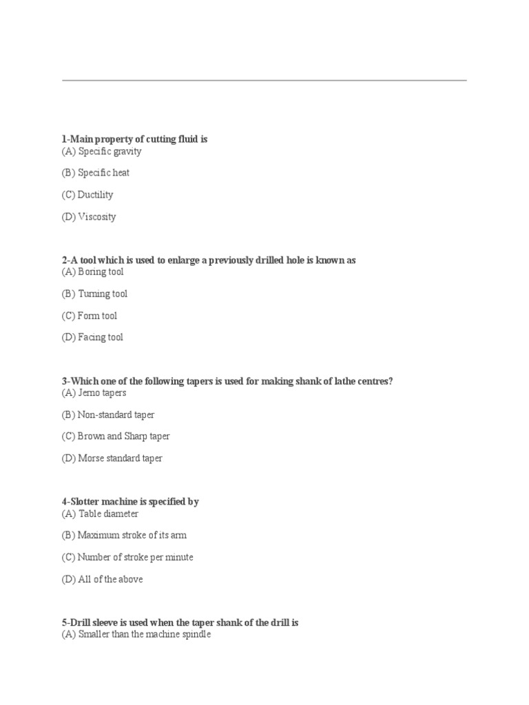 Mcqs PDF Grinding (Abrasive Cutting) Machining