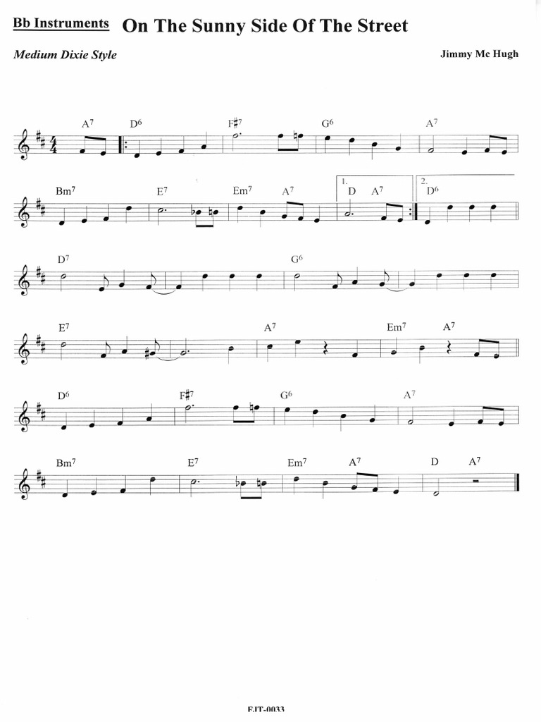 On The Sunny Side Of The Street Pdf