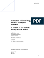 European Epidemiology Studies of Asphalt Workers A Review of The Cohort Study and Its Results