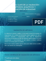 Validación de métodos analíticos y evaluación de linealidad