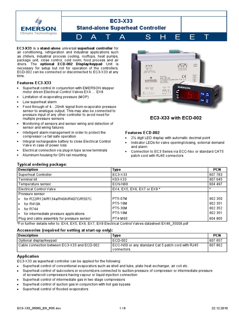 Ec3-D72/ D73 Superheat – Überhitzungsregler Ec3 D73 – AVKIU