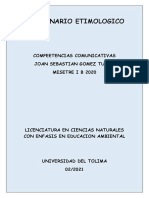 Diccionario Etimológico en El Área Ambiental