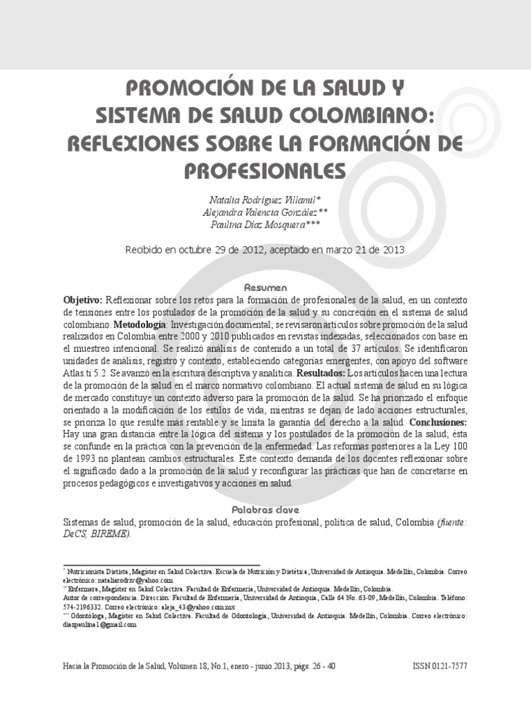 Artículo Promoción de La Salud PDF Derechos humanos Science