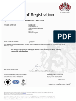 ISO 9001 2008 Certificate Expires 2018 NEW