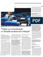 Itamar Diz Que Governo Violou Constituição