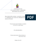 Relaciones Entre Cantidad y Calidad Del Conocimiento Léxico