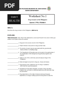 Health: Worksheet No.1