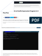 Conversion of Infix To Postfix Expression Program in C Plus Plus