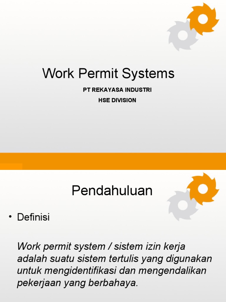 Sistem Izin Kerja di PT Rekayasa Industri | PDF | Teknologi & Rekayasa