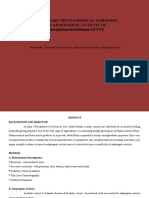 Preliminary Phytochemical Screening and Adaptogenic Activity of Chlorophytum Borivillianum Roots