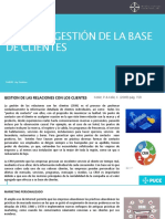 CRM Y La Gestión de La Base de Clientes: Ponente: Mg. Davidarias