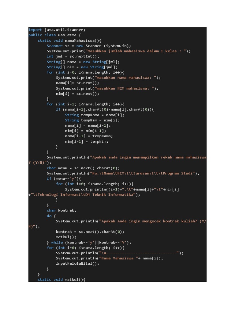 Import Public Class Static Void Scanner New Int String New String ...