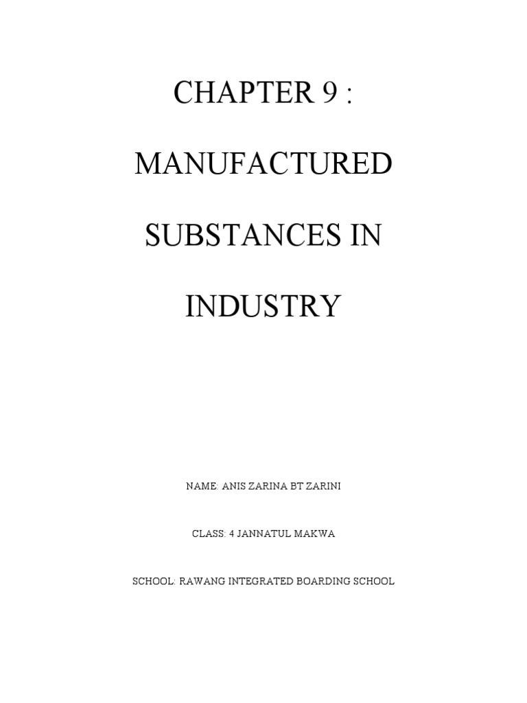 Chemistry Form 4 Chapter 9 | PDF | Science & Mathematics