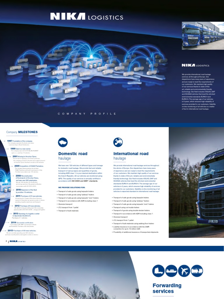 Comprehensive Logistics Company Profile | PDF | Cargo | Containerization