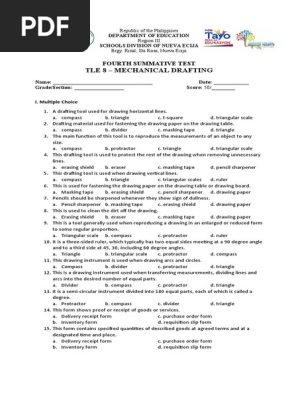 3rd Periodical TLE 8 - Mechanical Drafting