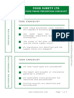 Food Surety - Food Fraud Prevention Checklist (3p)