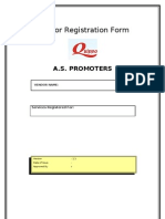 Vendor Registration Form: A.S. Promoters