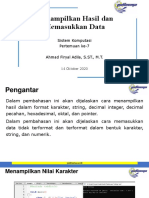 Menampilkan Dan Memasukkan Nilai - Compressed