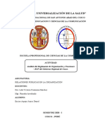 Análisis Del Reglamento de Organización y Funciones - ROF Del Gobierno Regional de Cusco.