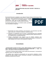 Protocolo de Salas de Teatro y Salas de Cine