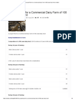 Commercial Dairy Farm Project Plan for 100 Cow Herd