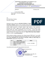 Surat Pengumuman PKM Lolos Seleksi Internal Tahap I Batch 3