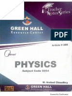 M.A Chaudary Greenhall OL Physics Notes