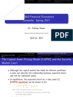 ECO562-Financial Economics Semester: Spring 2017: Dr. Zulfiqar Hyder