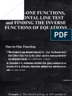 One-To-One Functions, Horizontal Line Test and Finding The Inverse Functions of Equations