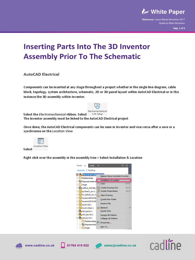 AutoCAD Electrical Integration with Inventor | PDF | Computer Science ...