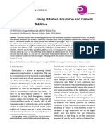 Soil Stabilization Using Bitumen Emulsion and Cement