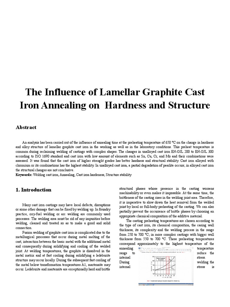 The Influence of Lamellar Graphite Cast Iron Annealing On Hardness and