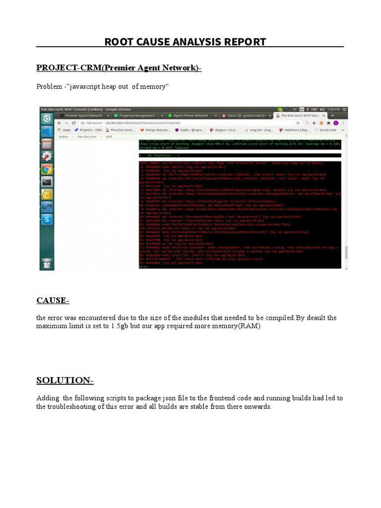 Root Cause Analysis Report: PROJECT-CRM (Premier Agent Network) | PDF