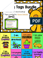 Brag Tags Bundle: - Thank You For Downloading! - Tags Created by