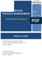 PMAN7005 Process Management: Introduction To Module