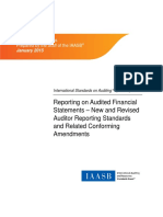 Reporting On Audited Financial Statements - New and Revised Auditor Reporting Standards and Related Conforming Amendments