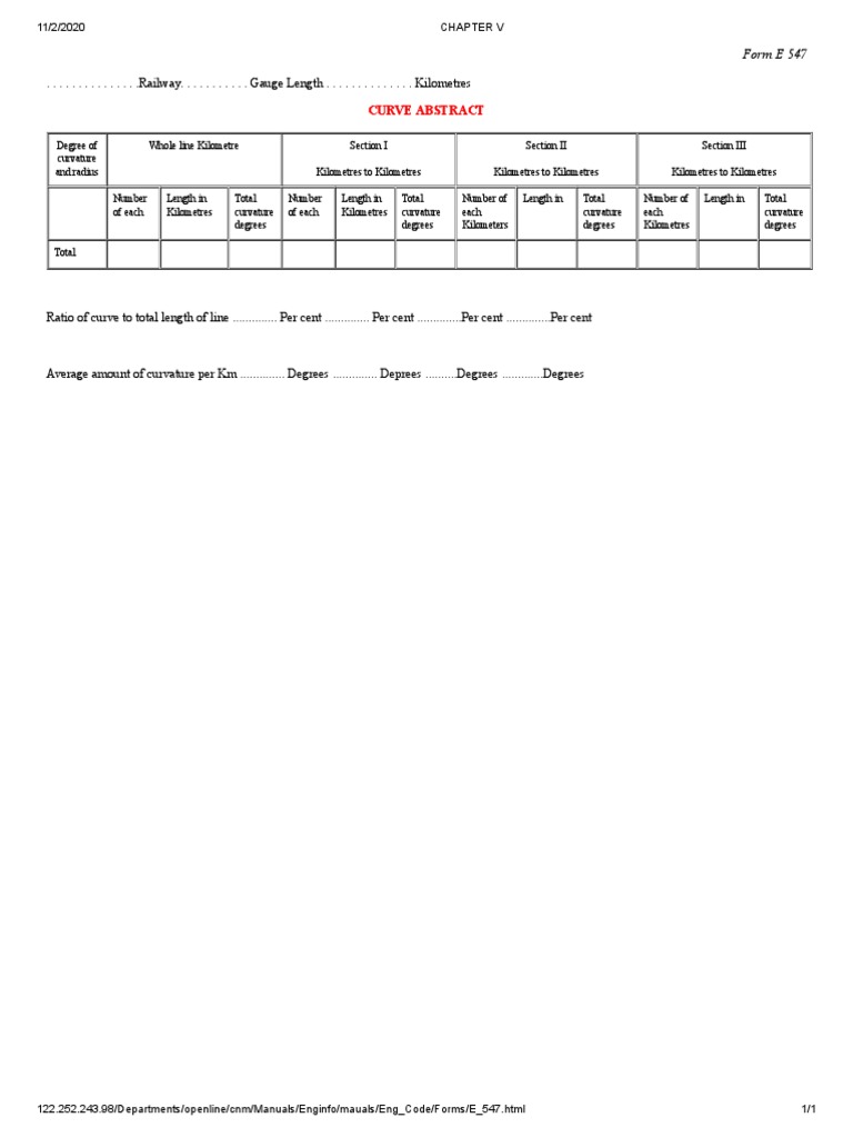 Form E 547 Curve Abstract | PDF | Home & Garden | Technology & Engineering