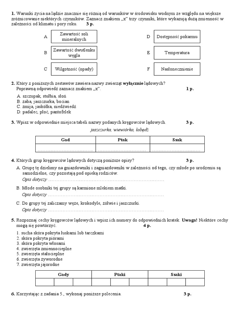 Biologia Klasa 7 Nowa Era Sprawdziany Pdf