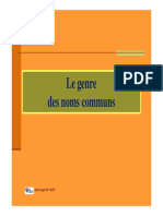 Le Genre Des Noms Communs Des Noms Communs: Sylvie Auger EIF UQTR