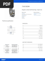 7340 BCBM: Angular Contact Ball Bearings, Single Row