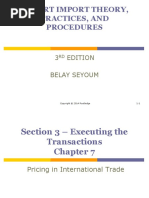 Chapter 7 - Pricing in International Trade