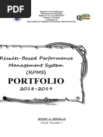 Portfolio Headers (RPMS PPST)