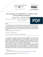 First Passage Time Distribution in Random Walks With Absorbing Boundaries