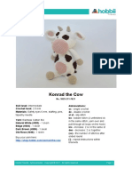 Konrad The Cow: Skill Level: Crochet Hook: Materials: Abbreviations: SC DC SL ST Bo