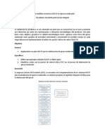 Plan de Medidas Correcticas HACCP en Quesos Madurados